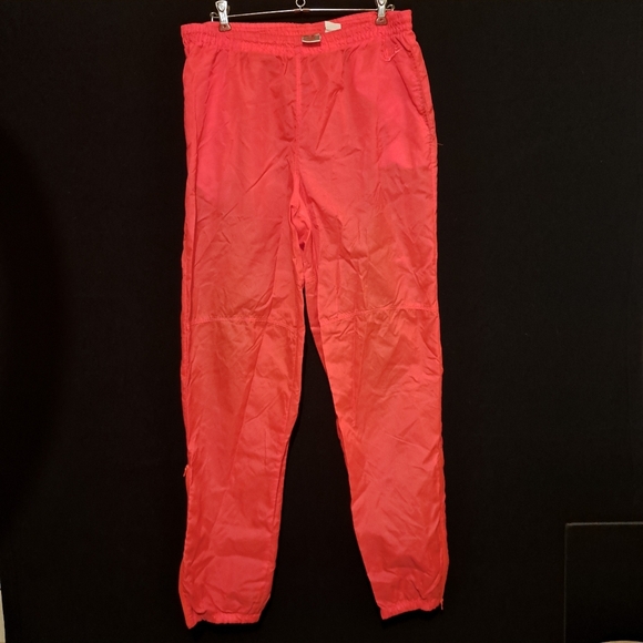 80s Nike Track Pants Adult Large Swoosh Logo Embroidered Jogging Gray Label Tag - Picture 1 of 12